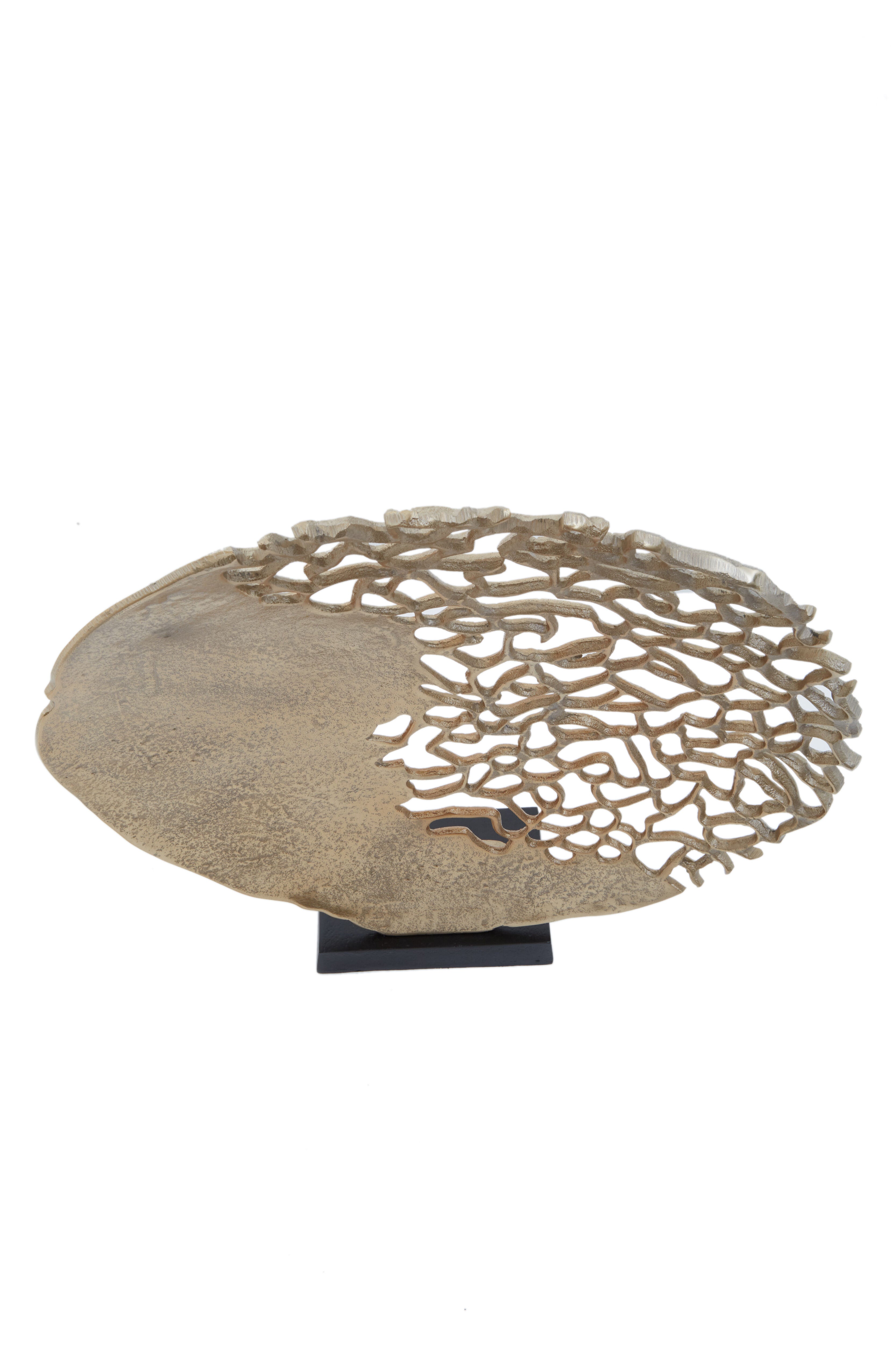Apo Black & Gold Coral Sculpture
